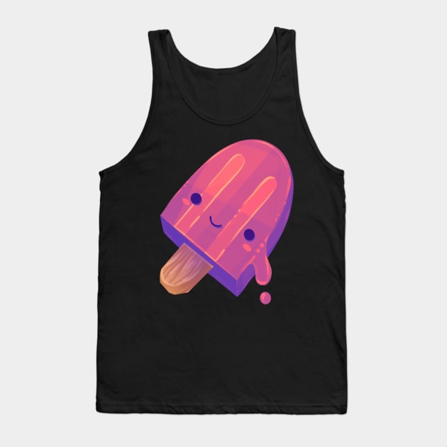 Pink Neon Juice Popsicle Tank Top by Claire Lin